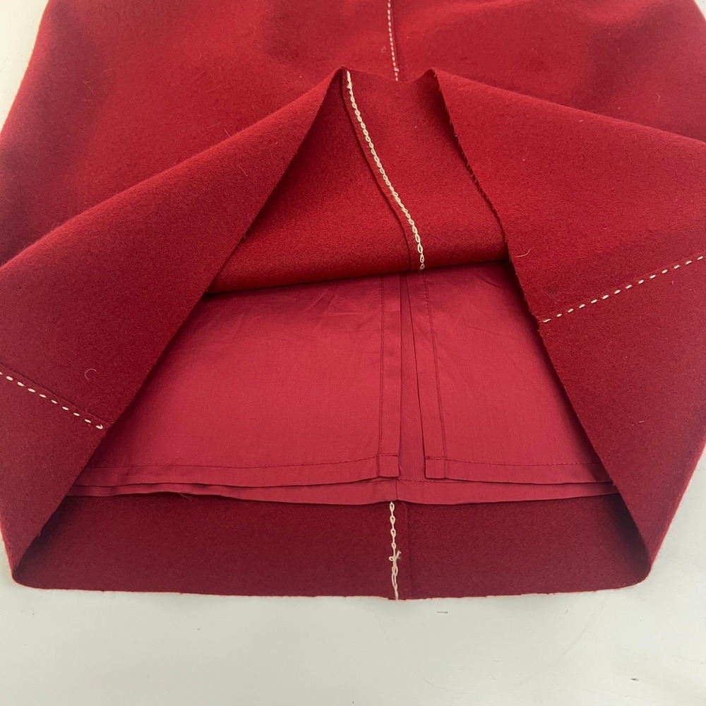 J Crew Burgundy Wool Nylon Blend Knee Length Skirt Pencil 6 - Picture 12 of 15